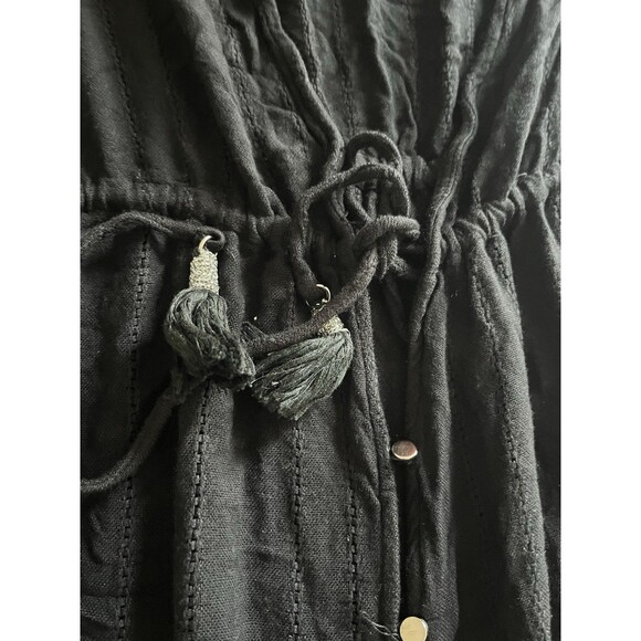 Blue Island Swim Cover Dress Button Front Black Size M - Picture 4 of 6